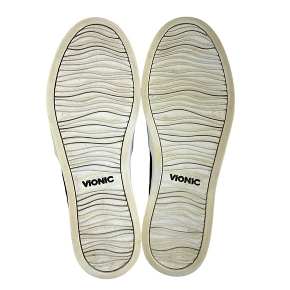 Vionic Midi Perforated Leather Slip On Sneaker Shoes Black Womens‎ Size 7 - Picture 11 of 12